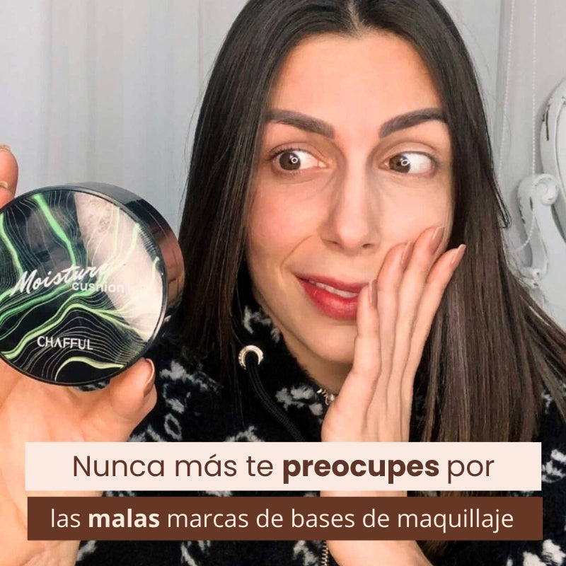 Moisture Cushion Original™ - Maquillaje Resistente al Agua y Sudor, Perfecta para Hidratar y Rejunecer su Piel!